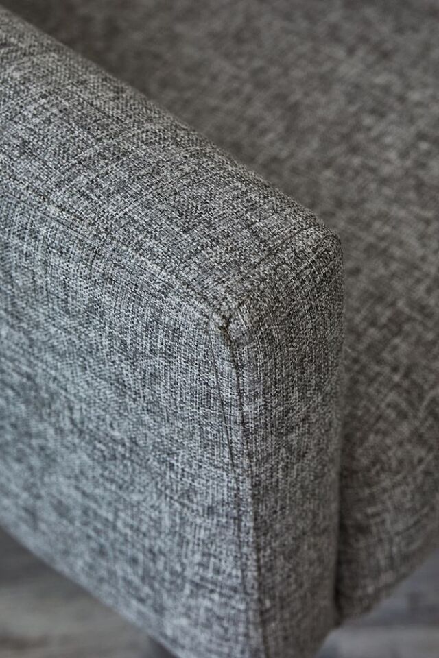 Çift kişilik Minimal Koltuk Gürgen Ağaç Ayak Milano Berjer Salon Ofis Kafe Oturma Odası PUF HEDİYELİ GRİ - Tek Ebat