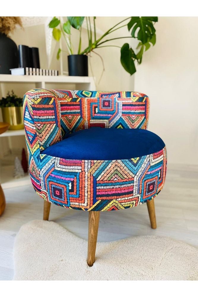 Çay Seti Tekli Koltuk, Berjer (salon, Balkon, Ofis) Renkli