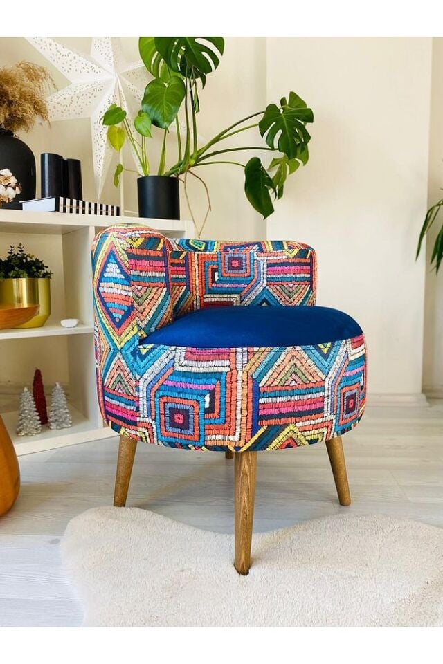 Çay Seti Tekli Koltuk, Berjer (salon, Balkon, Ofis) Renkli
