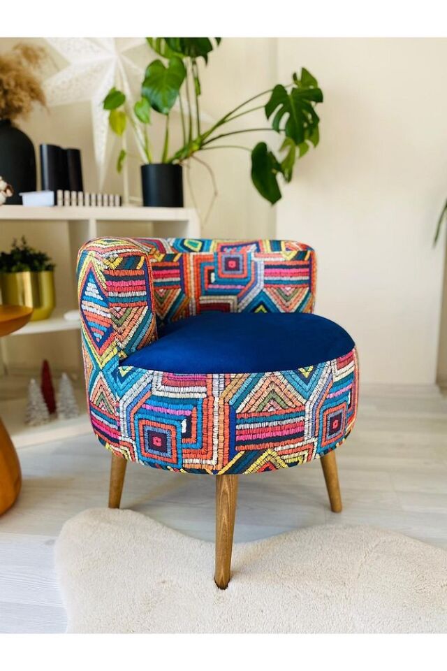 Çay Seti Tekli Koltuk, Berjer (salon, Balkon, Ofis) Renkli
