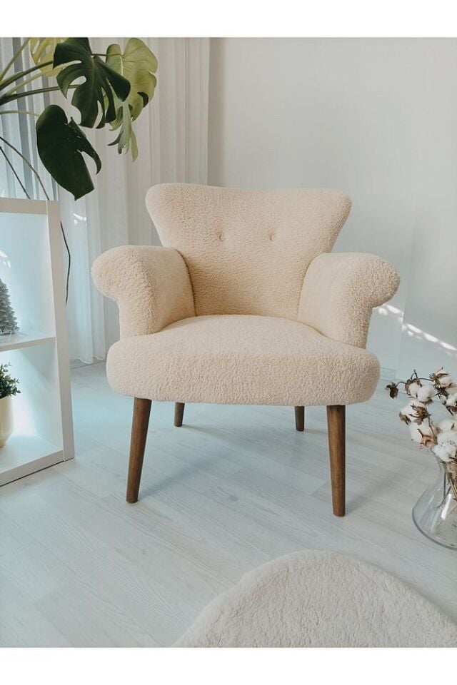 Çay Seti Tekli Koltuk, Berjer (salon, Balkon, Ofis) Turuncu