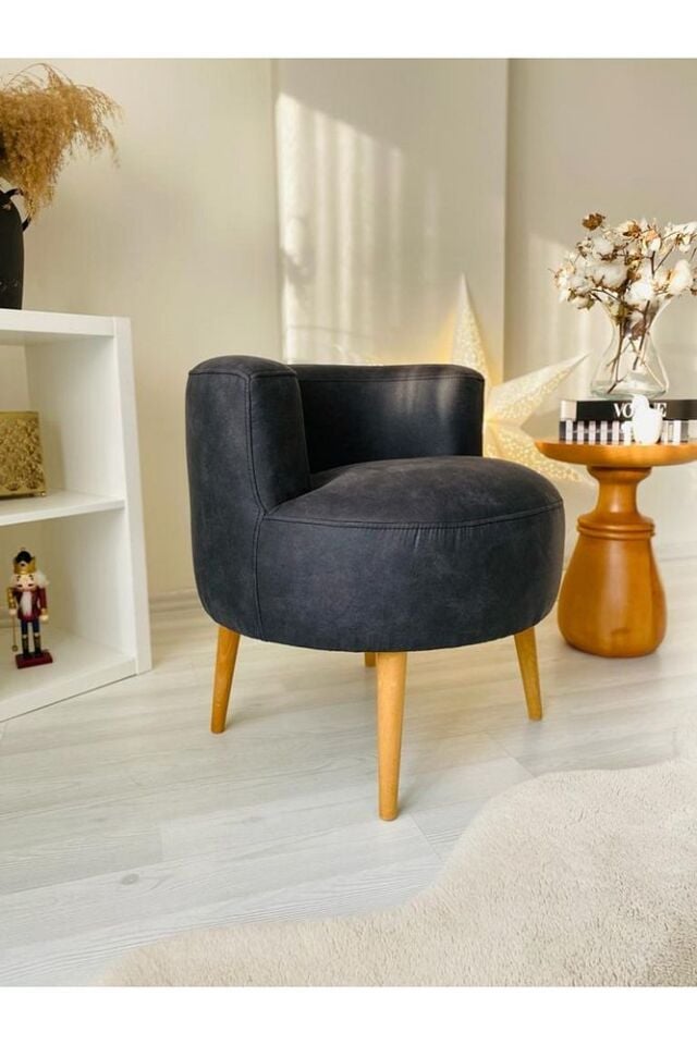 Çay Seti Tekli Koltuk, Berjer (salon, Balkon, Ofis) Antrasit