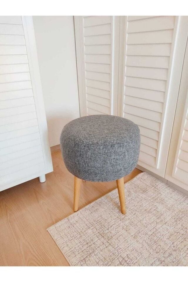 Neta Home Gri Puf & Bench & Tabure