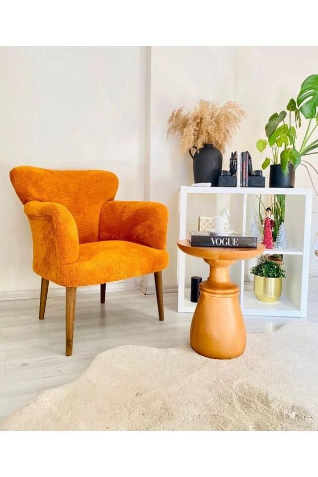 Teddy Berjer , Salon, Balkon, Ofis, Bekleme, Güzellik Merkezi Berjeri Turuncu