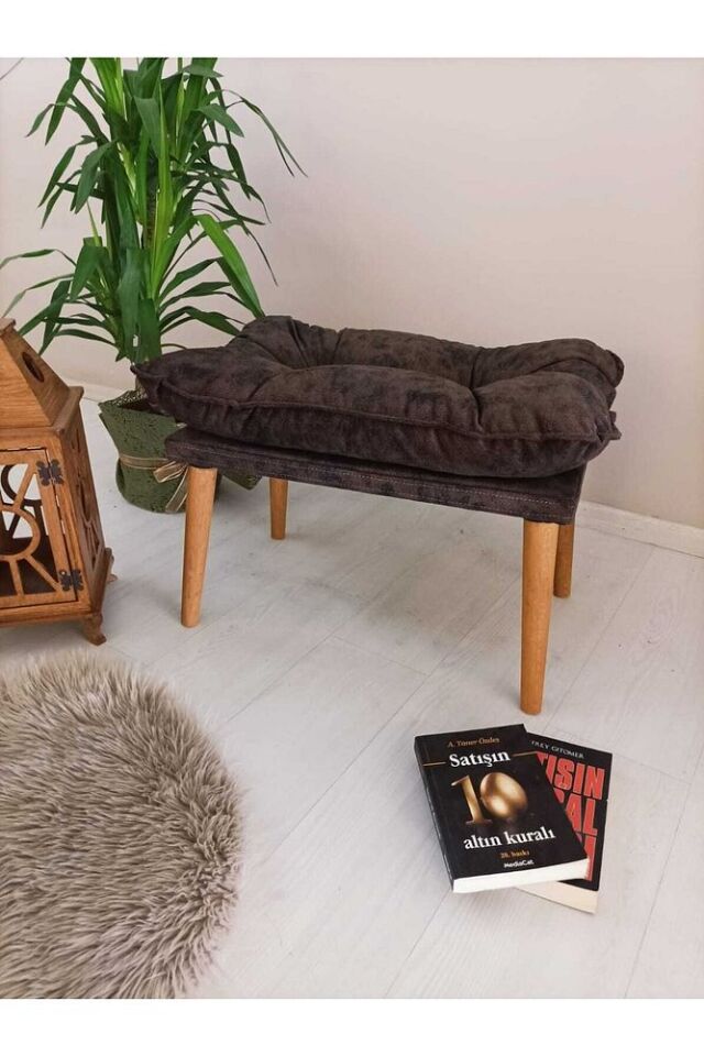 Gürgen Retro Ayak Handmade Kedi Yatağı Makyaj Masası Pufu Salon Pufu Oturma Odası Pufu