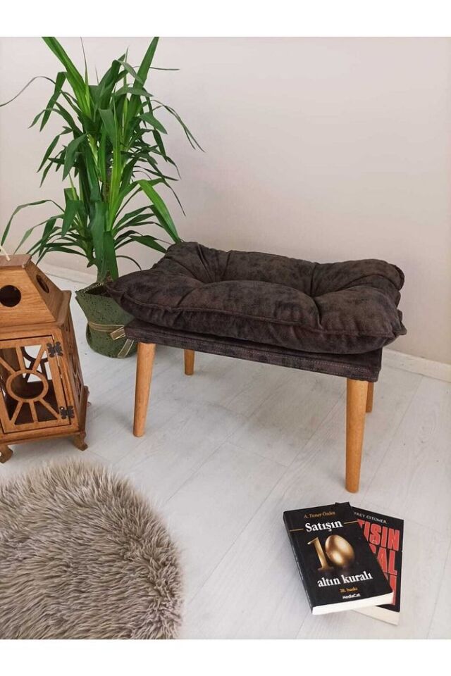 Gürgen Retro Ayak Handmade Kedi Yatağı Makyaj Masası Pufu Salon Pufu Oturma Odası Pufu
