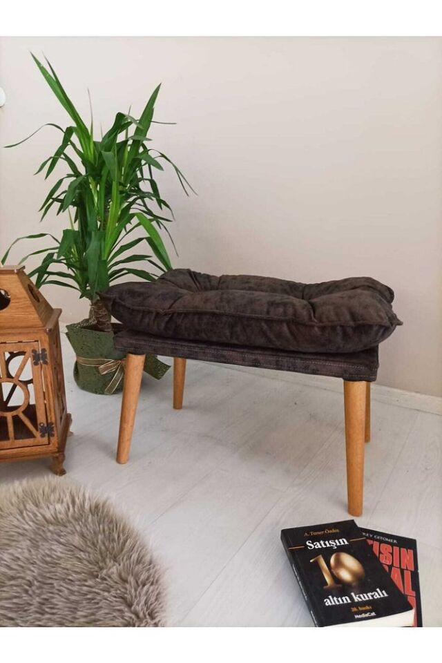 Gürgen Retro Ayak Handmade Kedi Yatağı Makyaj Masası Pufu Salon Pufu Oturma Odası Pufu