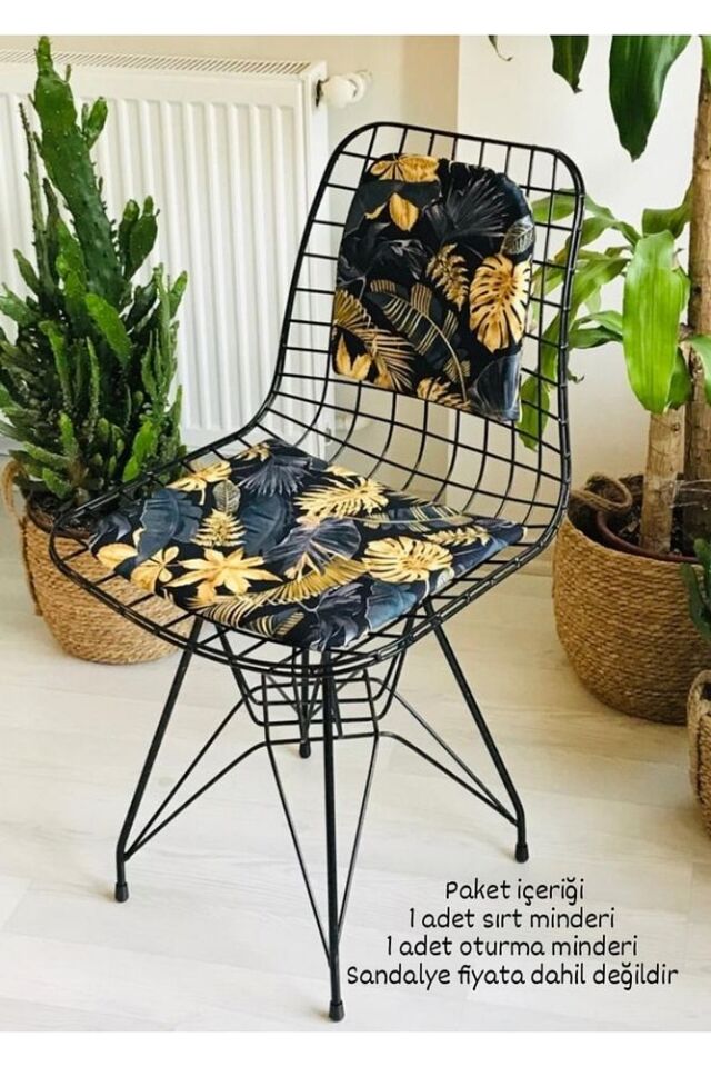 Tel Sandalye Sırt Ve Oturak Minderi Tel Sandalye Minder Takımı (sandalye Dahil Değildir)