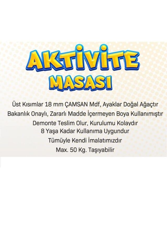 Neta Kıds Beyaz Peluş Tabure Çocuk Aktivite Laptop Tablet Masa Takımı