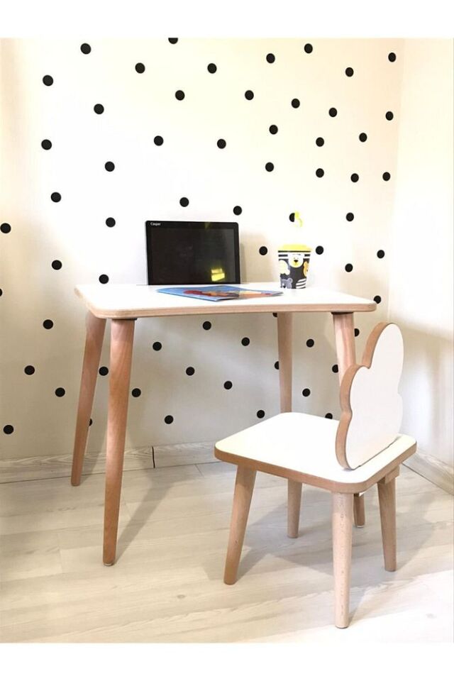 Neta Home Çocuk Aktivite Oyun Laptop Tablet Masa Bulut Sandalye Takımı